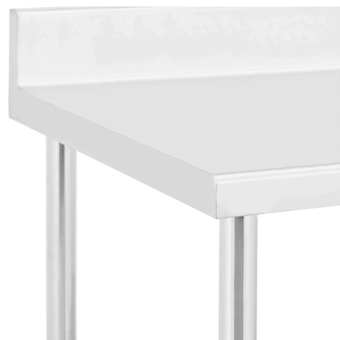 Stół metalowy gastronomiczny na kółkach z półką i rantem STAL 70 x 120 cm Royal Catering Stół metalowy gastronomiczny na kółkach z półką i rantem STAL 70 x 120 cm Royal Catering