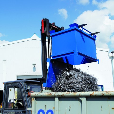 Kontener pojemnik z uchylnym otwieranym dnem klapowym 600L MEVA Kontener pojemnik z uchylnym otwieranym dnem klapowym 600L MEVA