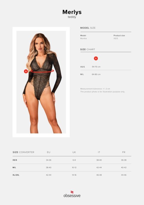 Body Merlys Czarny XS/S Body Merlys Czarny XS/S