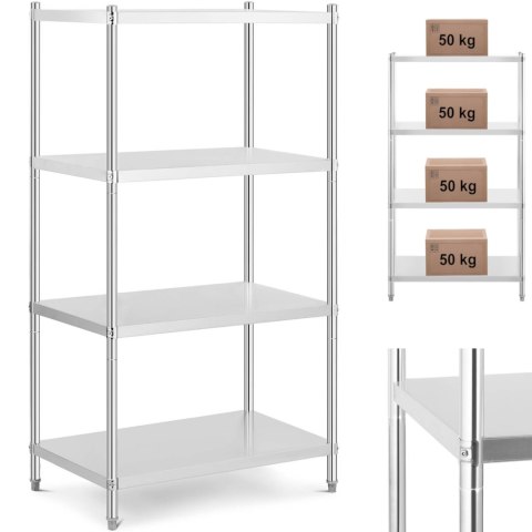 Regał metalowy magazynowy gastronomiczny do 200 kg 100 x 60 x 180 cm Royal Catering Regał metalowy magazynowy gastronomiczny do 200 kg 100 x 60 x 180 cm Royal Catering
