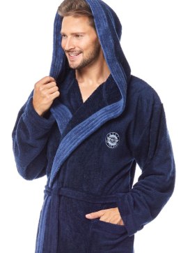 Szlafrok George Dark Blue Dark Blue XL