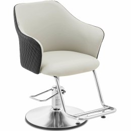Fotel fryzjerski barberski kosmetyczny z podnóżkiem Physa VENTNOR - czarno szary Physa