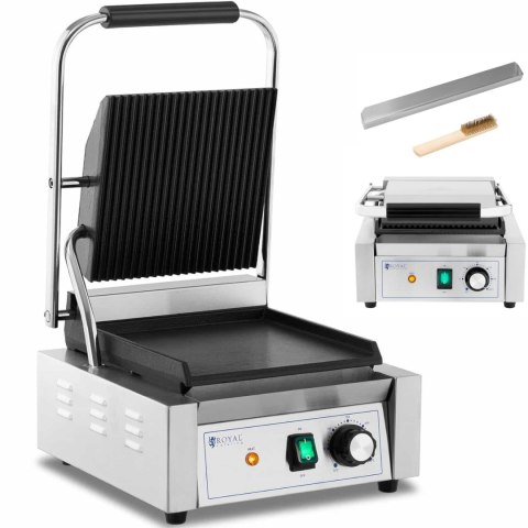 Grill kontaktowy elektryczny płyta gładka i ryflowana 23 x 22 cm 1800 W Royal Catering Grill kontaktowy elektryczny płyta gładka i ryflowana 23 x 22 cm 1800 W Royal Catering