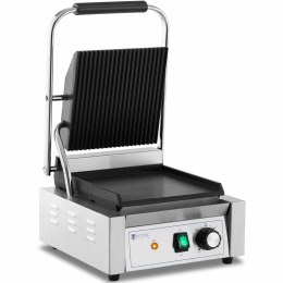 Grill kontaktowy elektryczny płyta gładka i ryflowana 23 x 22 cm 1800 W Royal Catering