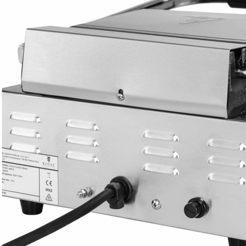 Grill kontaktowy elektryczny płyta gładka i ryflowana 23 x 22 cm 1800 W Royal Catering Grill kontaktowy elektryczny płyta gładka i ryflowana 23 x 22 cm 1800 W Royal Catering