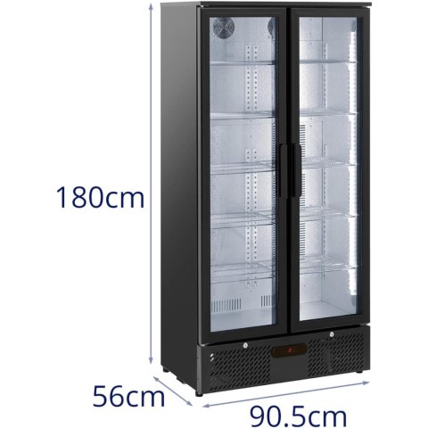 Lodówka chłodziarka barowa na napoje 2-drzwiowa przeszklona 458 l 295 W Royal Catering Lodówka chłodziarka barowa na napoje 2-drzwiowa przeszklona 458 l 295 W Royal Catering