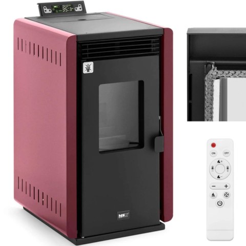 Piec piecyk kominek na pellet wolnostojący z pilotem 50-150 m3 6000 W MSW Piec piecyk kominek na pellet wolnostojący z pilotem 50-150 m3 6000 W MSW