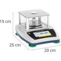 Waga laboratoryjna analityczna ze szklaną osłoną panelem dotykowym LCD 120 g / 0.001 g Steinberg Systems