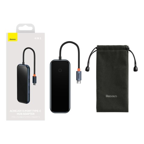 AcmeJoy HUB 4-portowy USB-C 3xUSB 3.0 ciemnoszary BASEUS AcmeJoy HUB 4-portowy USB-C 3xUSB 3.0 ciemnoszary BASEUS