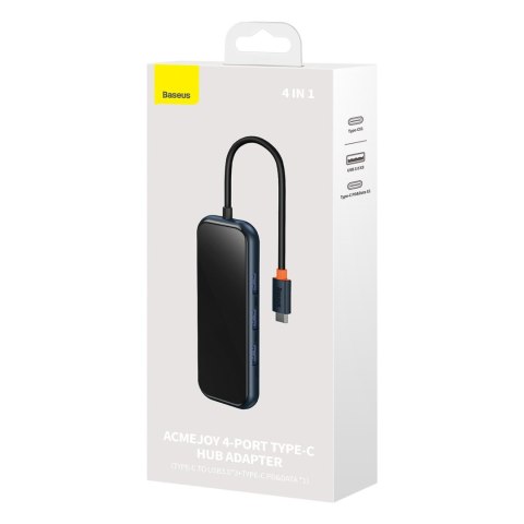 AcmeJoy HUB 4-portowy USB-C 3xUSB 3.0 ciemnoszary BASEUS AcmeJoy HUB 4-portowy USB-C 3xUSB 3.0 ciemnoszary BASEUS