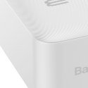 Bipow powerbank z szybkim ładowaniem 30000mAh kabel USB-A microUSB 0.25m biały BASEUS