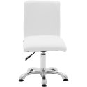 Krzesło kosmetyczne obrotowe z oparciem 38-52 cm LANCY - białe Physa