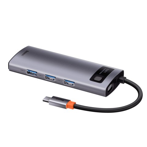 Multifunkcjonalny HUB USB 5w1 USB-C PD 100W HDMI szary BASEUS Multifunkcjonalny HUB USB 5w1 USB-C PD 100W HDMI szary BASEUS