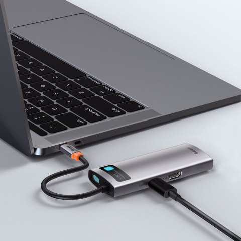 Multifunkcjonalny HUB USB 5w1 USB-C PD 100W HDMI szary BASEUS Multifunkcjonalny HUB USB 5w1 USB-C PD 100W HDMI szary BASEUS