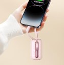 Powerbank 10000mAh Colorful Series 22.5W z kablami USB-C i Iphone Lightning różowy JOYROOM