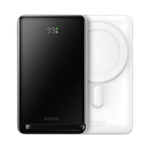 Powerbank z bezprzewodowym ładowaniem MagSafe 10000mAh 20W kabel USB-C 0.5m biały BASEUS Powerbank z bezprzewodowym ładowaniem MagSafe 10000mAh 20W kabel USB-C 0.5m biały BASEUS