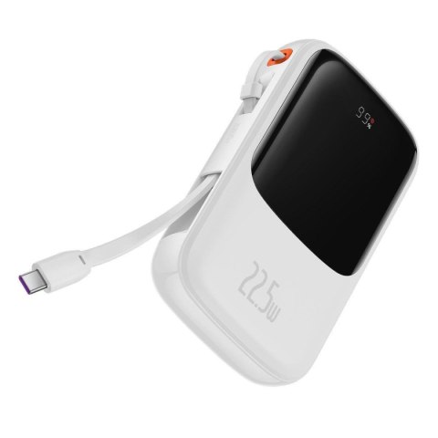 Powerbank z szybkim ładowaniem 10000mAh 22.5W QC-PD-SCP-FCP kabel USB-C biały BASEUS Powerbank z szybkim ładowaniem 10000mAh 22.5W QC-PD-SCP-FCP kabel USB-C biały BASEUS