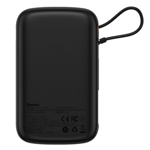 Powerbank z szybkim ładowaniem 10000mAh 22.5W QC-PD-SCP-FCP kabel USB-C czarny BASEUS Powerbank z szybkim ładowaniem 10000mAh 22.5W QC-PD-SCP-FCP kabel USB-C czarny BASEUS