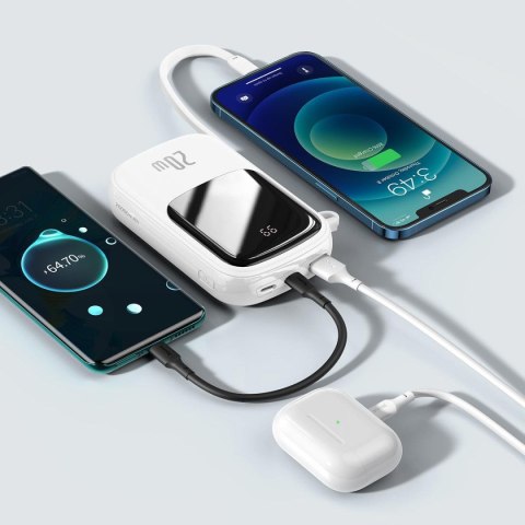 Powerbank z szybkim ładowaniem 20000mAh 20W QC-PD-SCP-FCP kabel Iphone Lightning biały BASEUS Powerbank z szybkim ładowaniem 20000mAh 20W QC-PD-SCP-FCP kabel Iphone Lightning biały BASEUS