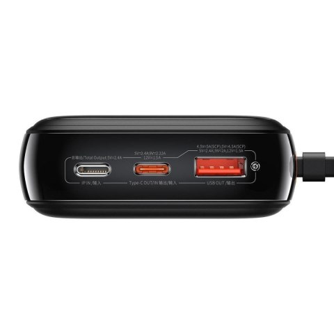 Powerbank z szybkim ładowaniem 20000mAh 20W QC-PD-SCP-FCP kabel Iphone Lightning czarny BASEUS Powerbank z szybkim ładowaniem 20000mAh 20W QC-PD-SCP-FCP kabel Iphone Lightning czarny BASEUS