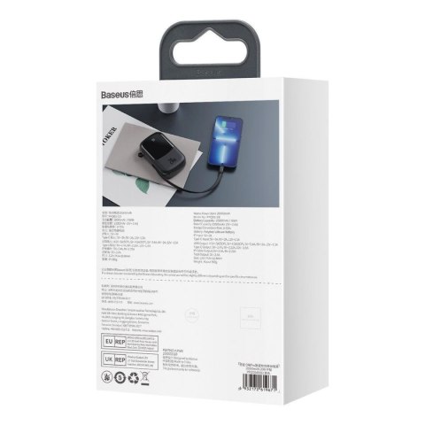 Powerbank z szybkim ładowaniem 20000mAh 20W QC-PD-SCP-FCP kabel Iphone Lightning czarny BASEUS Powerbank z szybkim ładowaniem 20000mAh 20W QC-PD-SCP-FCP kabel Iphone Lightning czarny BASEUS