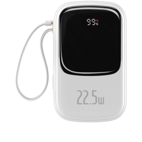 Powerbank z szybkim ładowaniem 20000mAh 22.5W QC-PD-SCP-FCP kabel USB-C biały BASEUS Powerbank z szybkim ładowaniem 20000mAh 22.5W QC-PD-SCP-FCP kabel USB-C biały BASEUS