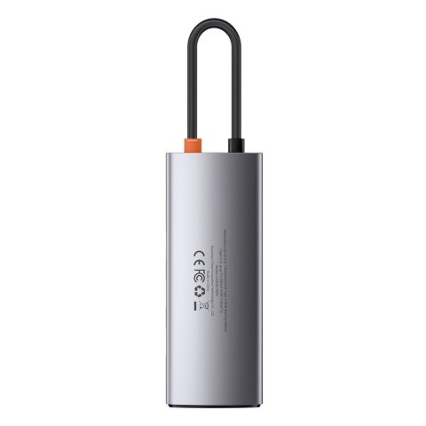Wielofunkcyjny HUB 6w1 USB USB-C PD HDMI 3x USB 3.2 RJ45 Szary BASEUS Wielofunkcyjny HUB 6w1 USB USB-C PD HDMI 3x USB 3.2 RJ45 Szary BASEUS
