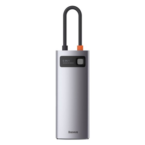Wielofunkcyjny HUB 6w1 USB USB-C PD HDMI 3x USB 3.2 RJ45 Szary BASEUS Wielofunkcyjny HUB 6w1 USB USB-C PD HDMI 3x USB 3.2 RJ45 Szary BASEUS