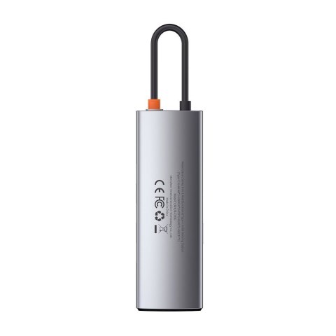Wielofunkcyjny HUB 8w1 USB USB-C PD 100W HDMI czytnik kart SD i microSD 3x USB 3.2 RJ45 Szary BASEUS Wielofunkcyjny HUB 8w1 USB USB-C PD 100W HDMI czytnik kart SD i microSD 3x USB 3.2 RJ45 Szary BASEUS