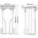 Pojemnik kosz kubeł na odpady śmieci EUROPLAST 80L czarny Europlast Austria