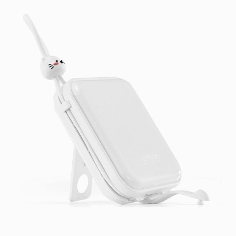 Powerbank z podstawką kabel USB-C i Iphone Lightning Cutie Series 10000mAh 22.5W biały JOYROOM Powerbank z podstawką kabel USB-C i Iphone Lightning Cutie Series 10000mAh 22.5W biały JOYROOM