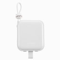 Powerbank z podstawką kabel USB-C i Iphone Lightning Cutie Series 10000mAh 22.5W biały JOYROOM