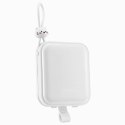 Powerbank z podstawką kabel USB-C i Iphone Lightning Cutie Series 10000mAh 22.5W biały JOYROOM