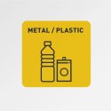 Kosz pojemnik do segregacji sortowania śmieci odpadów 60 l - metal plastik Ulsonix