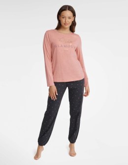 Piżama Glam 40936-39X Różowo-Szary Różowo-Szary XL