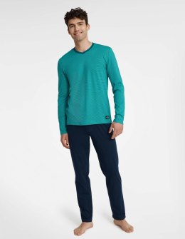 Piżama Udon 40944-66X Turkusowo-Granatowy Turkusowo-Granatowy M