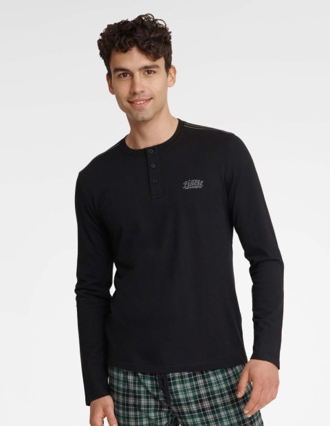 Piżama Usher 40946-99X Czarna Czarny XXL Piżama Usher 40946-99X Czarna Czarny XXL