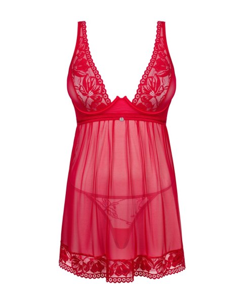 Koszulka Lacelove babydoll + stringi GRATIS!!! Czerwony XS/S Koszulka Lacelove babydoll + stringi GRATIS!!! Czerwony XS/S