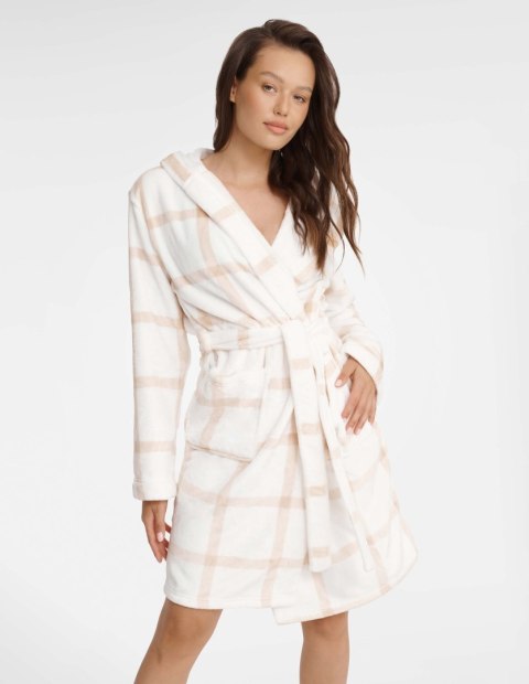 Szlafrok Great 41061-01X Kremowy Kremowy L/XL Szlafrok Great 41061-01X Kremowy Kremowy L/XL