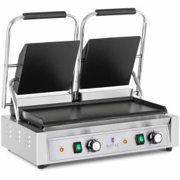 Grill kontaktowy elektryczny gładki podwójny 48 x 23 cm 3600 W Royal Catering