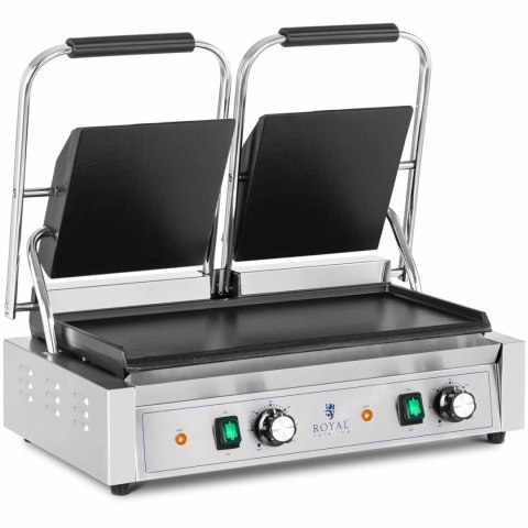 Grill kontaktowy elektryczny gładki podwójny 48 x 23 cm 3600 W Royal Catering Grill kontaktowy elektryczny gładki podwójny 48 x 23 cm 3600 W Royal Catering