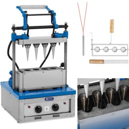 Waflownica maszyna do wypieku wafli rożków na lody 100-120 wafli / godz. 47 x 112 mm Royal Catering
