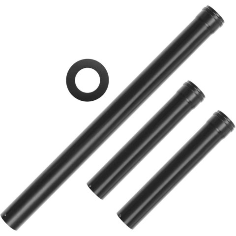 Zestaw rur kominowych do pieca na pellet ze stali węglowej śr. 80 mm MSW Zestaw rur kominowych do pieca na pellet ze stali węglowej śr. 80 mm MSW