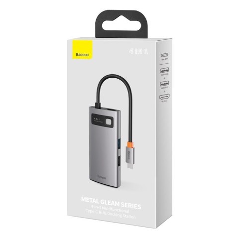 4w1 wielofunkcyjny HUB Metal Gleam USB-C do USB-C Power Delivery HDMI USB 3.2 USB 2.0 BASEUS 4w1 wielofunkcyjny HUB Metal Gleam USB-C do USB-C Power Delivery HDMI USB 3.2 USB 2.0 BASEUS
