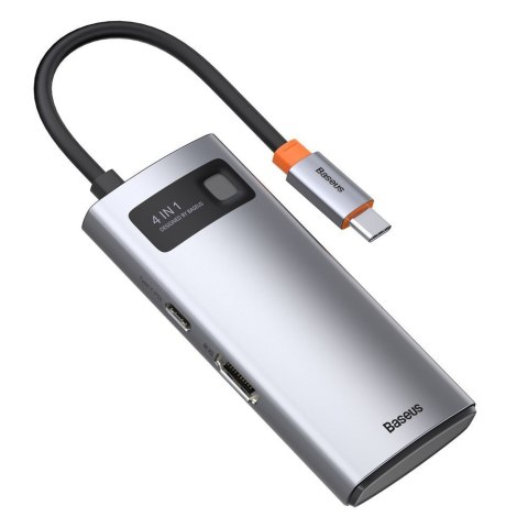 4w1 wielofunkcyjny HUB Metal Gleam USB-C do USB-C Power Delivery HDMI USB 3.2 USB 2.0 BASEUS 4w1 wielofunkcyjny HUB Metal Gleam USB-C do USB-C Power Delivery HDMI USB 3.2 USB 2.0 BASEUS