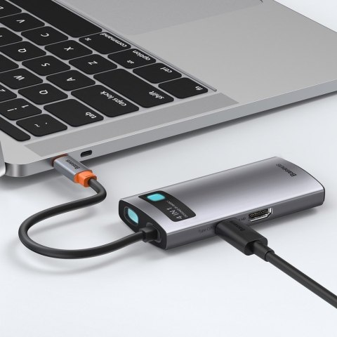 4w1 wielofunkcyjny HUB Metal Gleam USB-C do USB-C Power Delivery HDMI USB 3.2 USB 2.0 BASEUS 4w1 wielofunkcyjny HUB Metal Gleam USB-C do USB-C Power Delivery HDMI USB 3.2 USB 2.0 BASEUS