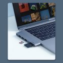 Adapter HUB do MacBook Pro / Air 2x USB-C na 3x USB 3.0 / TF / SD / USB-C - szary UGREEN