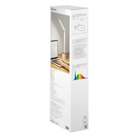 Biurkowa nocna lampka LED Smart Eye bezprzewodowa 2200mAh - biały BASEUS Biurkowa nocna lampka LED Smart Eye bezprzewodowa 2200mAh - biały BASEUS