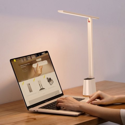 Biurkowa nocna lampka LED Smart Eye bezprzewodowa 2200mAh - biały BASEUS Biurkowa nocna lampka LED Smart Eye bezprzewodowa 2200mAh - biały BASEUS