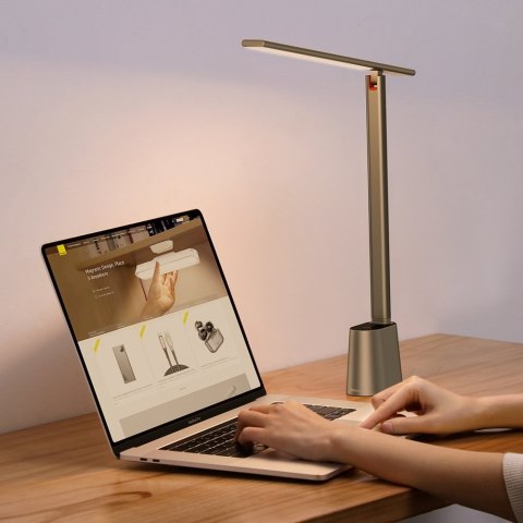 Biurkowa nocna lampka LED Smart Eye bezprzewodowa 2200mAh - szary BASEUS Biurkowa nocna lampka LED Smart Eye bezprzewodowa 2200mAh - szary BASEUS